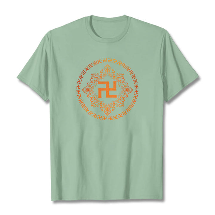 Koszulka z Buddha Stones i swastyką - Jasnozielony - 2XL - image 13