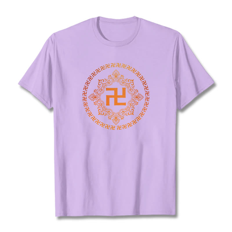 Koszulka z Buddha Stones i swastyką - Śliwka - 2XL - image 15