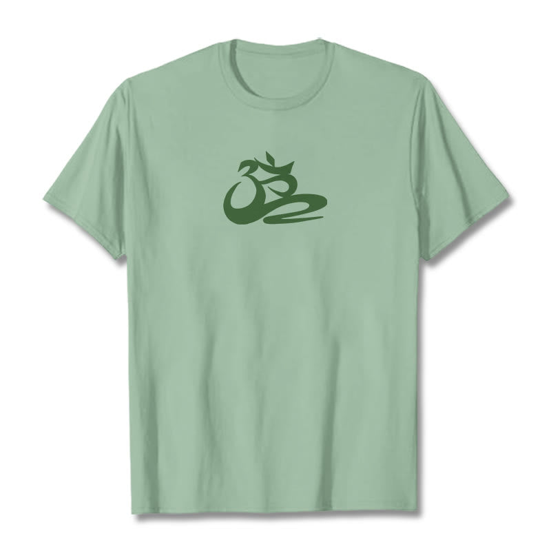 Koszulka z nadrukiem OM Tee z Buddha Stones - Jasnozielony - 2XL - image 15