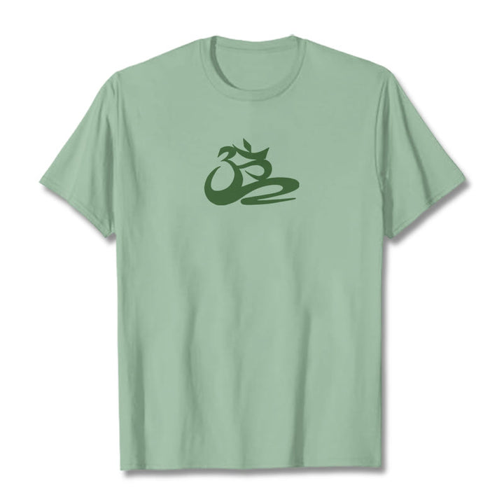 Koszulka z nadrukiem OM Tee z Buddha Stones - Jasnozielony - 2XL - image 15