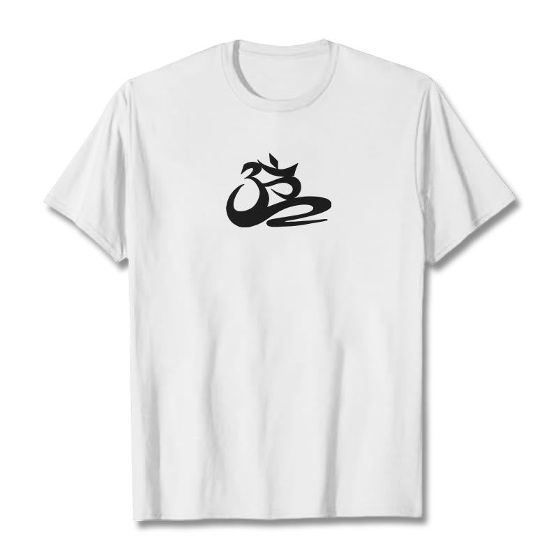 Koszulka z nadrukiem OM Tee z Buddha Stones - Biały - 2XL - image 9