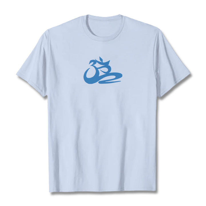 Koszulka z nadrukiem OM Tee z Buddha Stones - Jasnoniebieski - 2XL - image 12