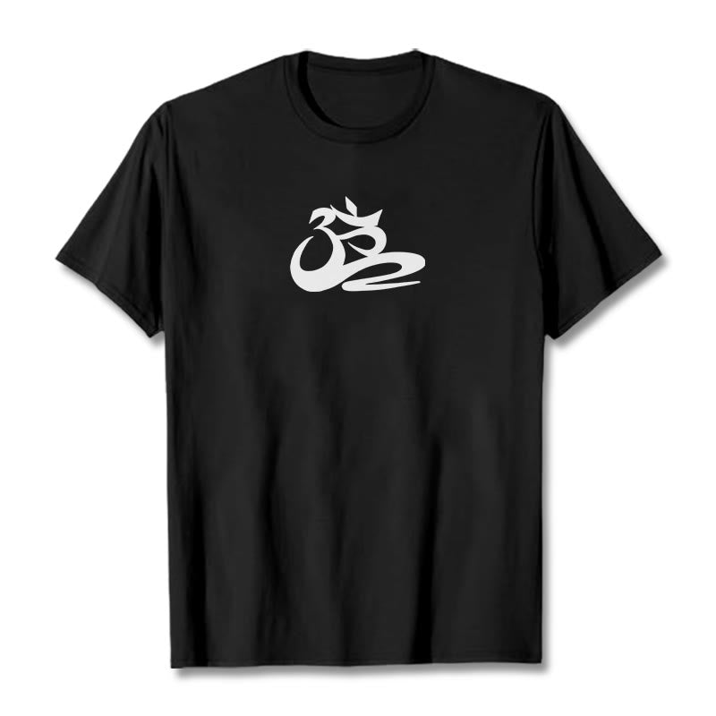 Koszulka z nadrukiem OM Tee z Buddha Stones - Czarny - 2XL - image 5