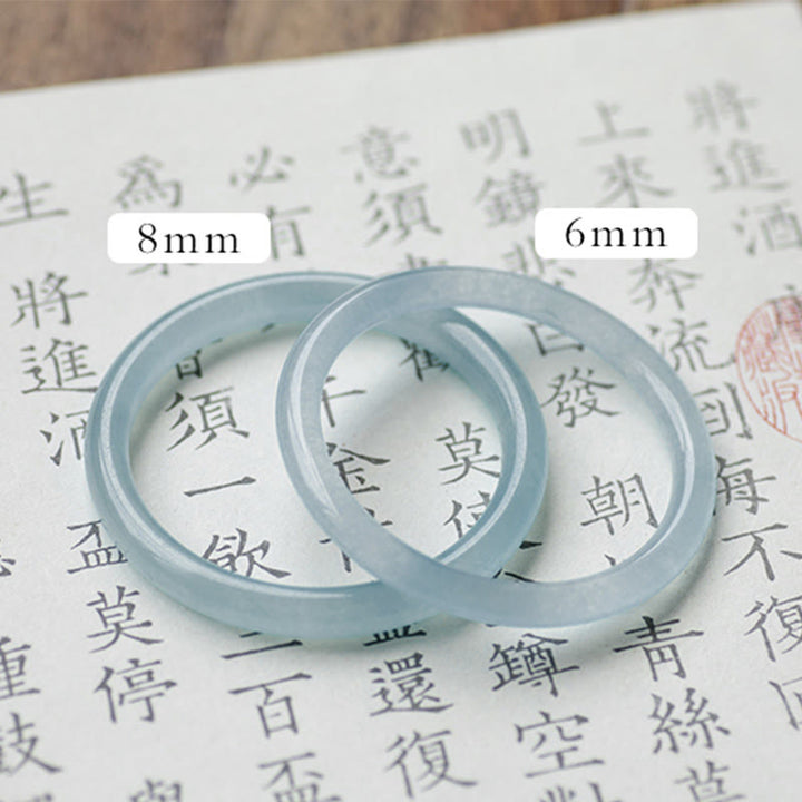 Bransoletka Buddha Stones Natural Aquamarine Serenity Bangle - image 15