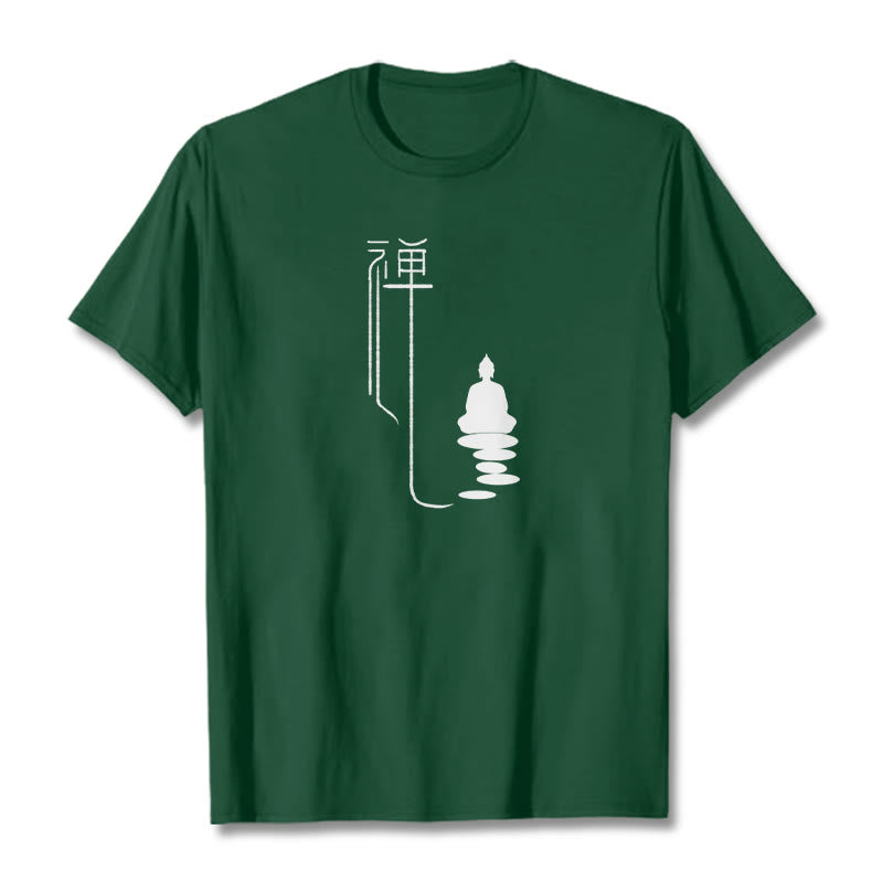 Koszulka z Buddha Stones Zen Budda - Leśna zieleń - 2XL - image 3