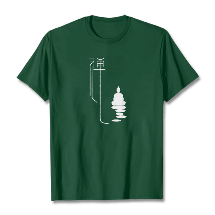 Koszulka z Buddha Stones Zen Budda - Leśna zieleń - 2XL - image 3