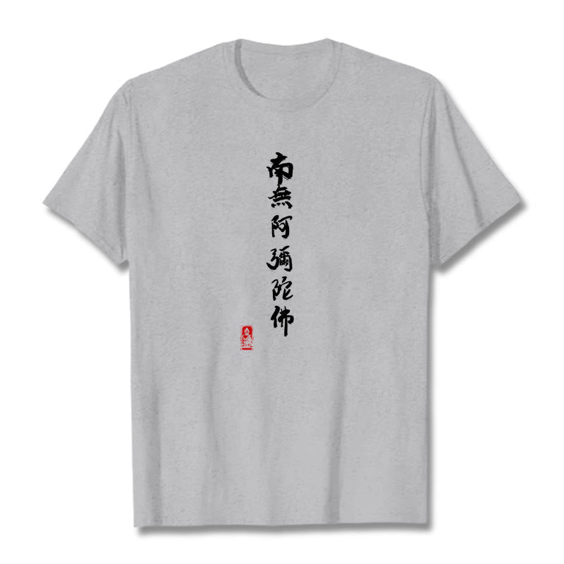 Koszulka Buddha Stones Nan Wu E Mi Tuo Fo - Jasnoszary - 2XL - image 0