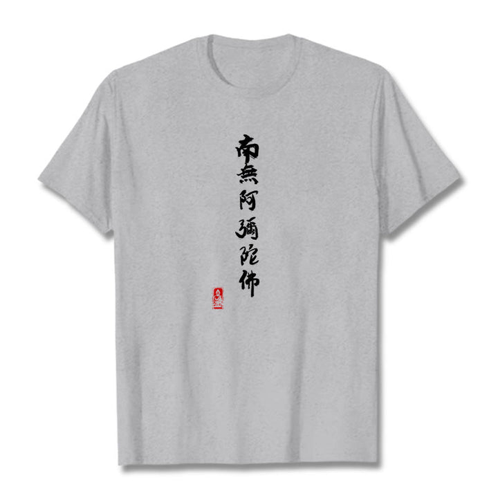 Koszulka Buddha Stones Nan Wu E Mi Tuo Fo - Jasnoszary - 2XL - image 0