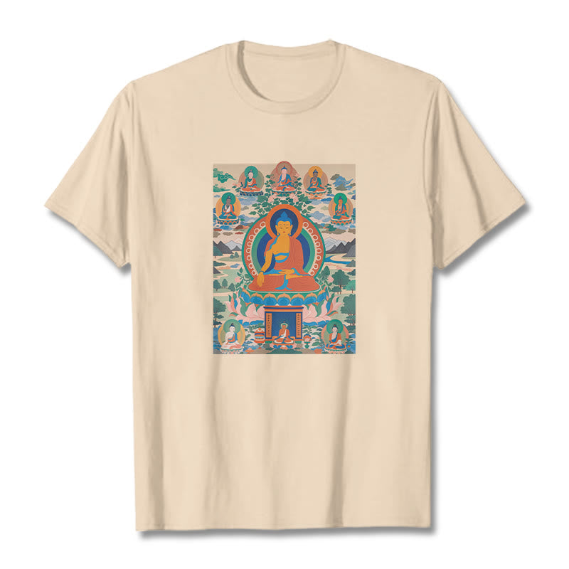 Buddha Stones Sutra Buddy Medycyny Przekształcona w Sztukę Koszulka T-shirt - For - 2XL - image 10