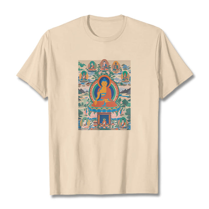 Buddha Stones Sutra Buddy Medycyny Przekształcona w Sztukę Koszulka T-shirt - For - 2XL - image 10