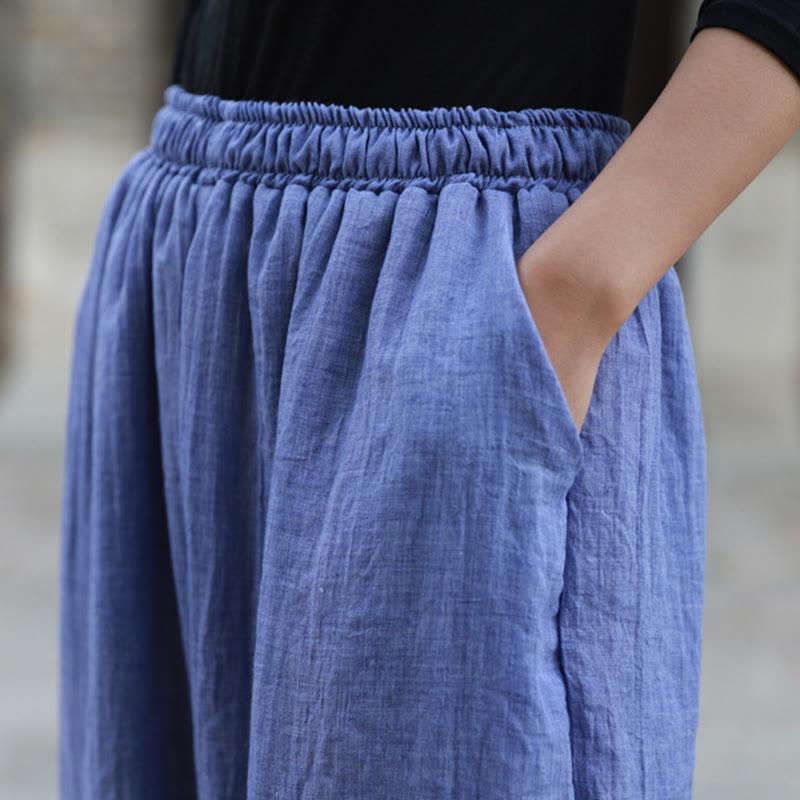 Buddha Stones Casual Letnie Damskie Bawełniane Spodnie Z Kieszeniami - image 30