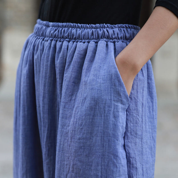 Buddha Stones Casual Letnie Damskie Bawełniane Spodnie Z Kieszeniami - image 30