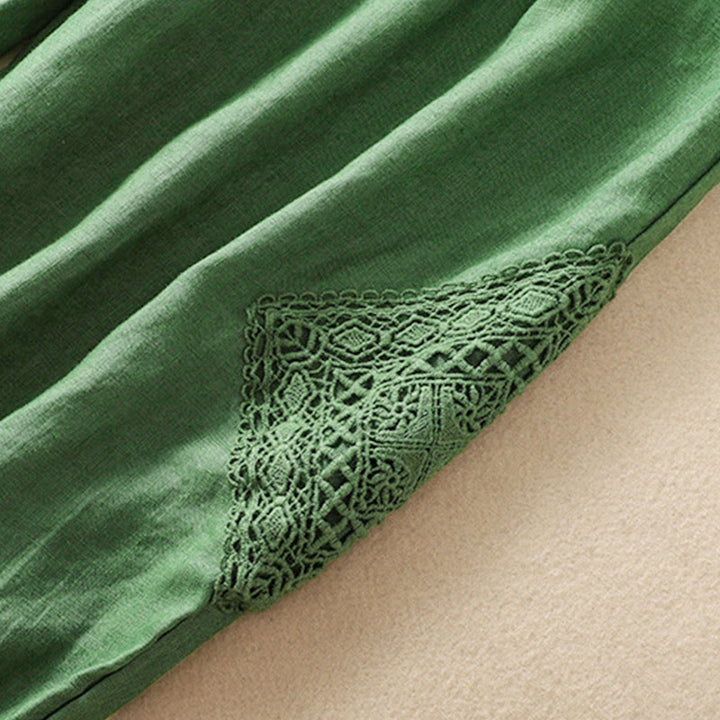 Spodnie haremowe damskie z bawełny ze ściągaczem i kieszeniami Buddha Stones Summer - image 13