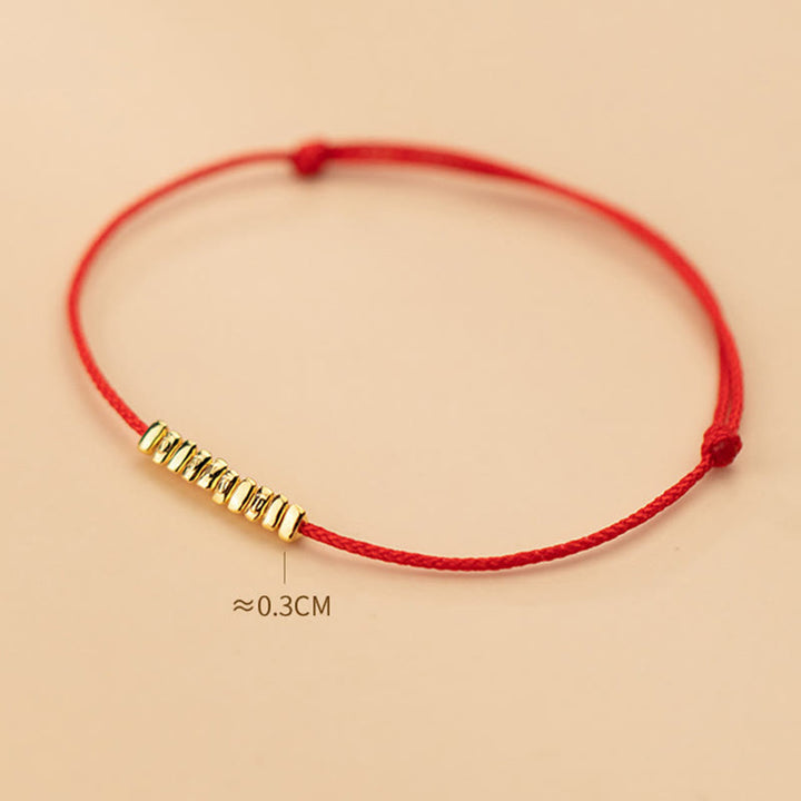 Buddha Stones Ręcznie robione 925 Srebro Sterling Małe kawałki Ochrona Pleciona Ultracienka Bransoletka Lina - image 7