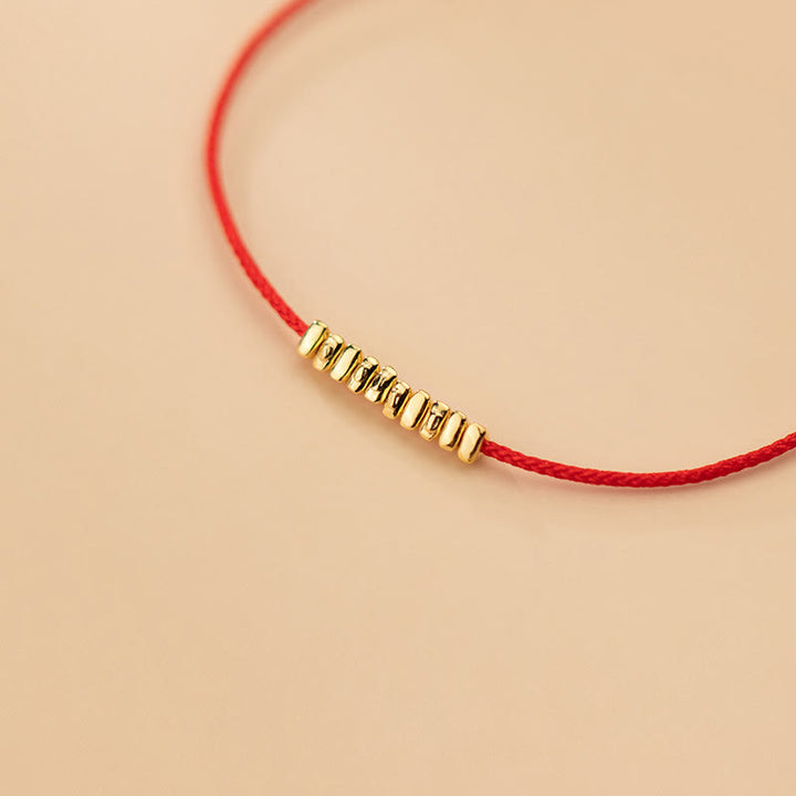 Buddha Stones Ręcznie robione 925 Srebro Sterling Małe kawałki Ochrona Pleciona Ultracienka Bransoletka Lina - image 5