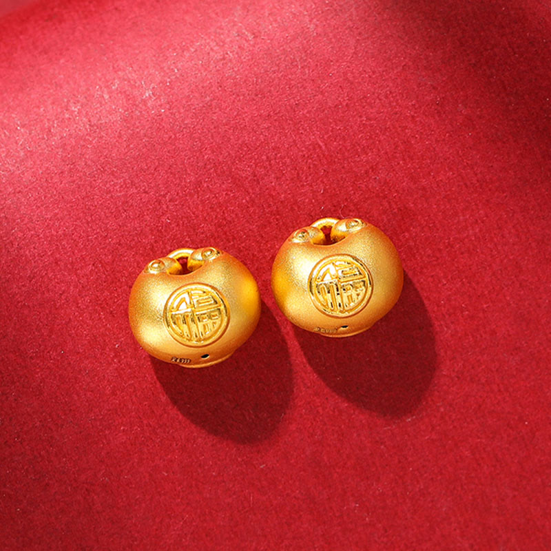 Buddha Stones 999 Złoty Fu Charakter Życzenie Blokada Wzór Szczęścia Naszyjnik Wisiorek Lina - image 14