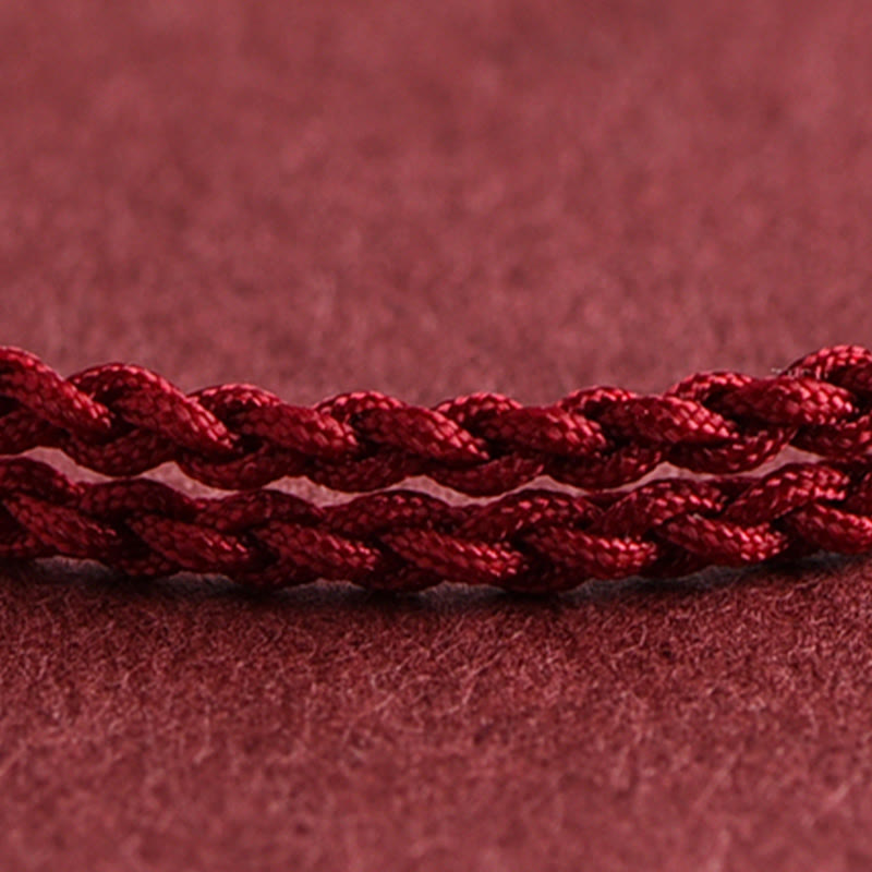 Buddha Stones 999 Złote Małe Wiadro Kształt Projekt Ręcznie Robiony Szczęście Pleciona Lina Bransoletka Na Kostkę - image 9