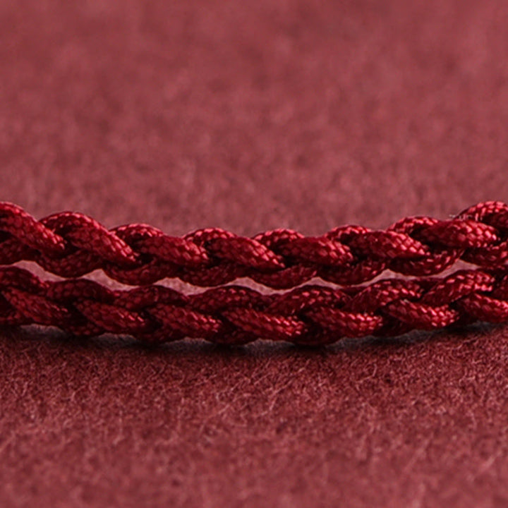 Buddha Stones 999 Złote Małe Wiadro Kształt Projekt Ręcznie Robiony Szczęście Pleciona Lina Bransoletka Na Kostkę - image 9