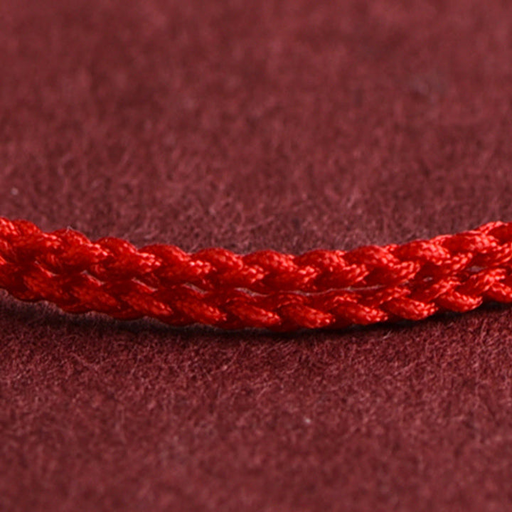 Buddha Stones 999 Złota Jedna Mini Koralik Projekt Ręcznie Robiona Siła Pleciona Lina Bransoletka Na Kostkę - image 9