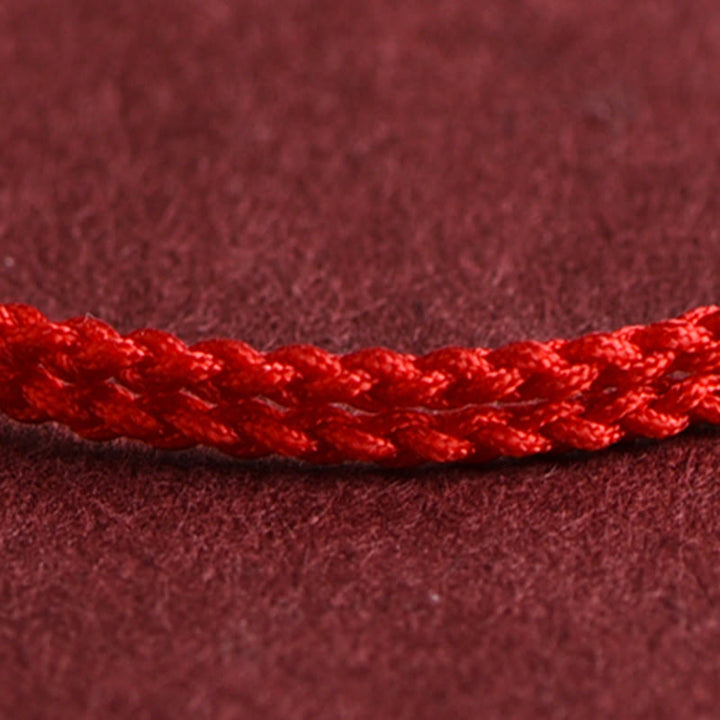 Buddha Stones 999 Złote Mini Trzy Koraliki Projekt Ręcznie Robiona Bransoletka Szczęścia Sznurek Anklet
