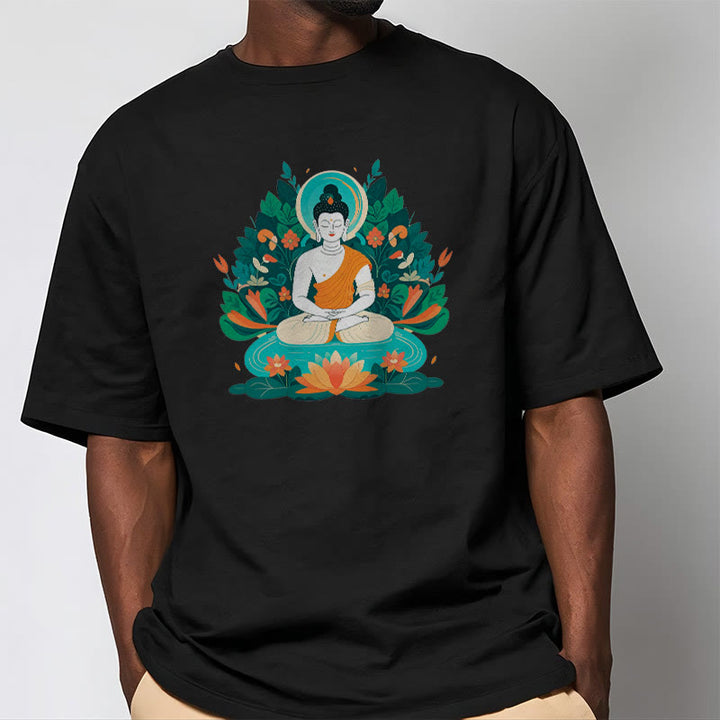 Buddha Stones Trawa Lotos Bodhisattwa Koszulka T-shirt - image 6