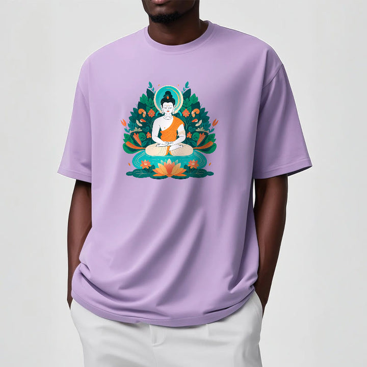 Buddha Stones Trawa Lotos Bodhisattwa Koszulka T-shirt - image 16