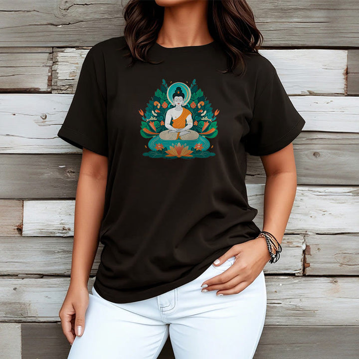Buddha Stones Trawa Lotos Bodhisattwa Koszulka T-shirt - image 9