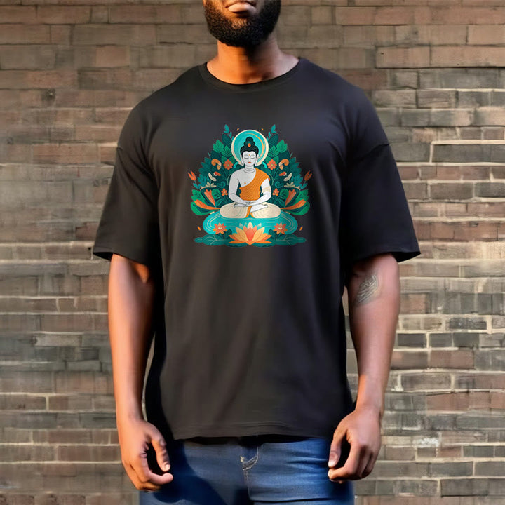 Buddha Stones Trawa Lotos Bodhisattwa Koszulka T-shirt - image 7