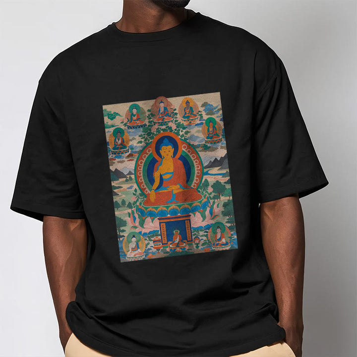 Buddha Stones Sutra Buddy Medycyny Przekształcona w Sztukę Koszulka T-shirt - image 6