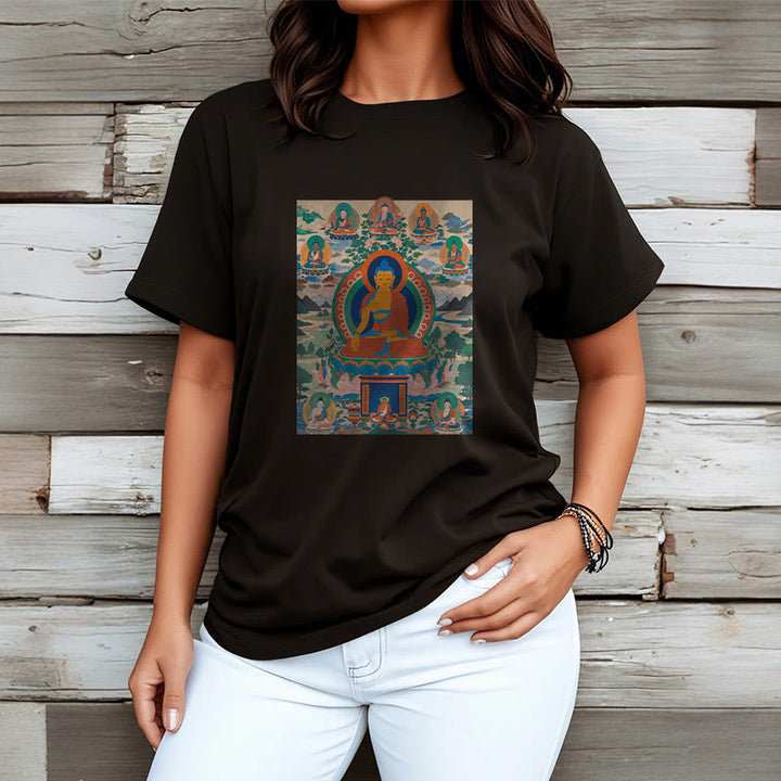Buddha Stones Sutra Buddy Medycyny Przekształcona w Sztukę Koszulka T-shirt - image 8