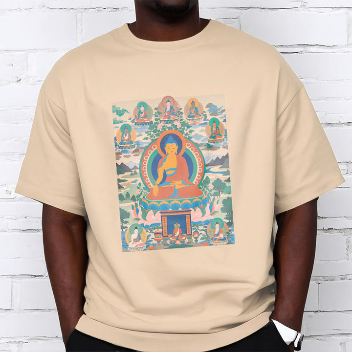 Buddha Stones Sutra Buddy Medycyny Przekształcona w Sztukę Koszulka T-shirt - image 11