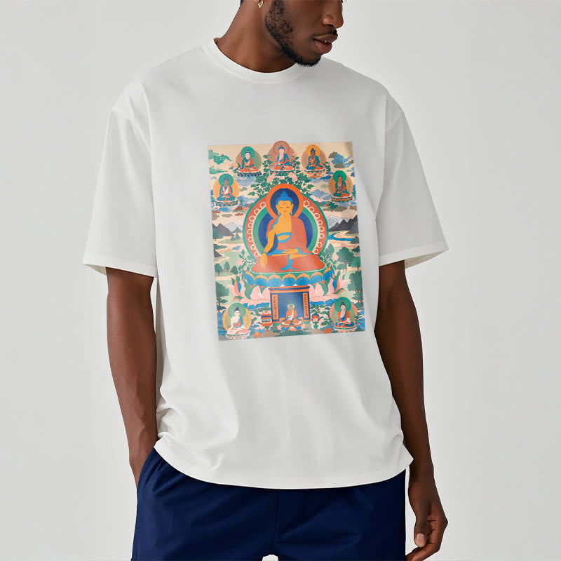 Buddha Stones Sutra Buddy Medycyny Przekształcona w Sztukę Koszulka T-shirt - image 1