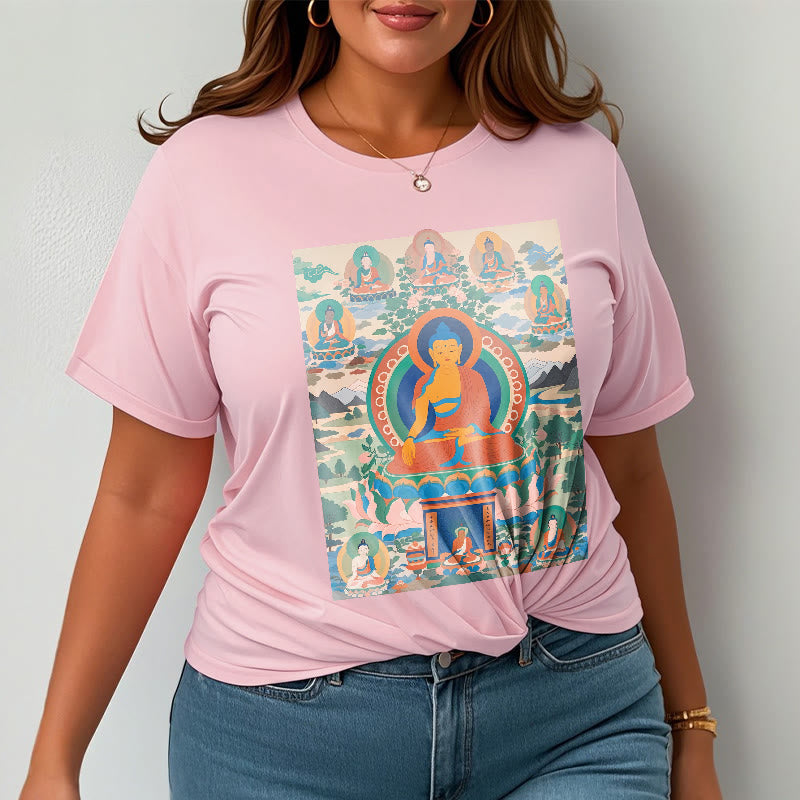 Buddha Stones Sutra Buddy Medycyny Przekształcona w Sztukę Koszulka T-shirt - image 13