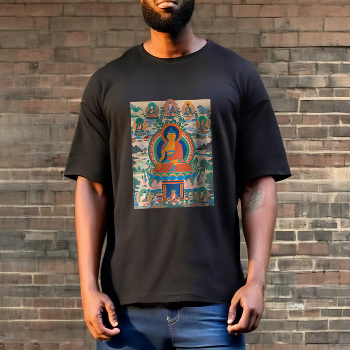 Buddha Stones Sutra Buddy Medycyny Przekształcona w Sztukę Koszulka T-shirt - image 7