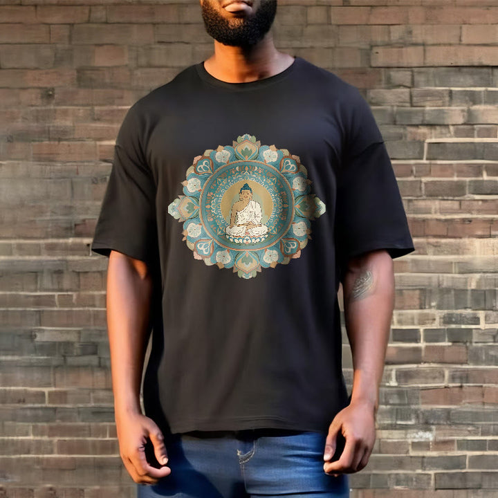 Buddha Stones Mandala Kwiat Buddy Koszulka T-shirt - image 7