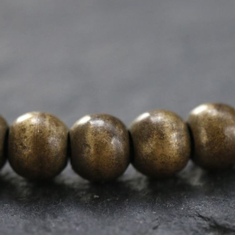 Buddha Stones Mosiądz Koraliki Równowaga Bogactwo Prosta Bransoletka