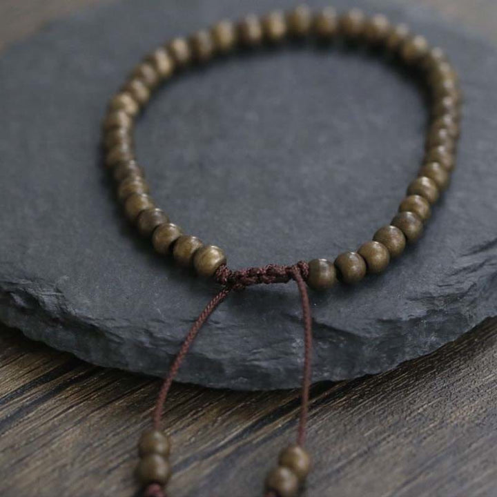 Buddha Stones Mosiądz Koraliki Równowaga Bogactwo Prosta Bransoletka