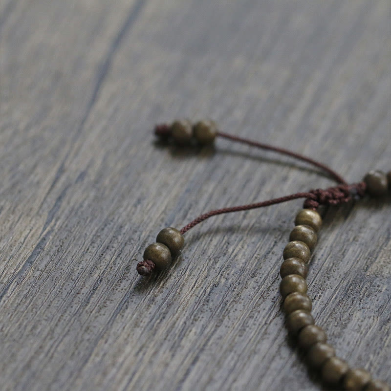 Buddha Stones Mosiądz Koraliki Równowaga Bogactwo Prosta Bransoletka