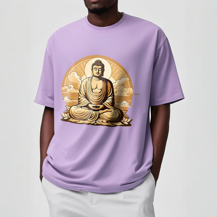 Buddha Stones Słońce Pomyślne Chmury Budda Koszulka T-shirt - image 17