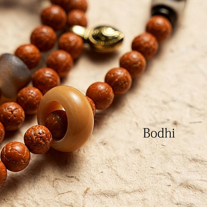 Buddha Stones Tybet Bodhi Nasiona 108 Mala Koraliki Mądrość Pokój Bransoletka Naszyjnik