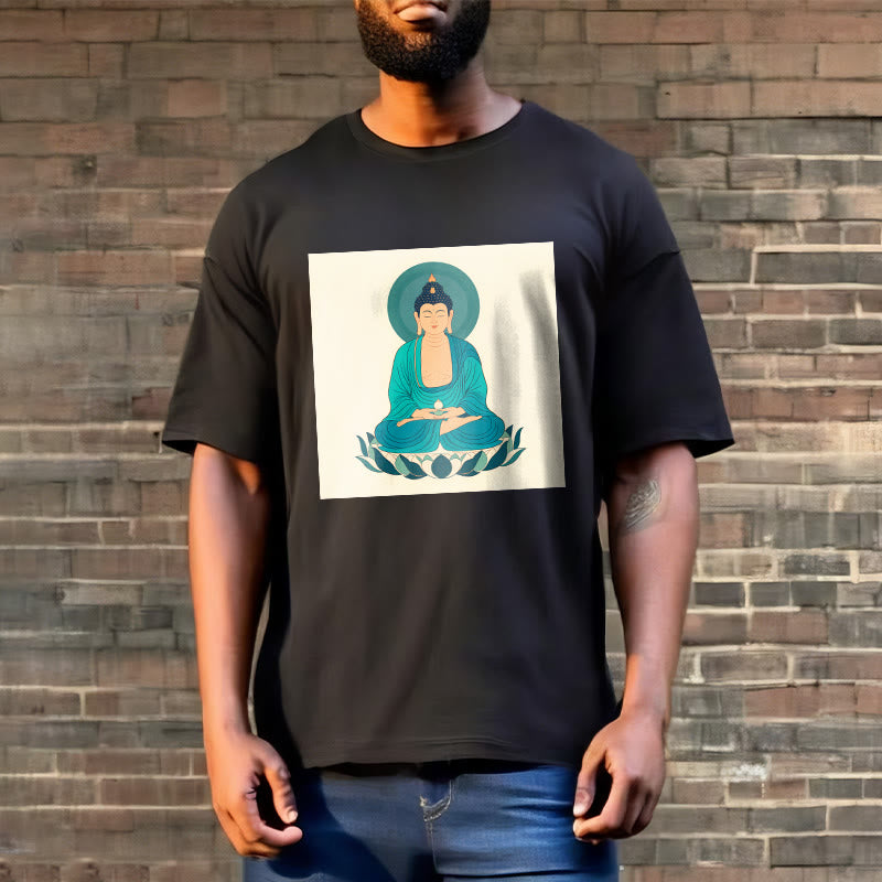 Koszulka Buddha Stones Kamienie Lotos Medytacja Budda T-shirt - image 11