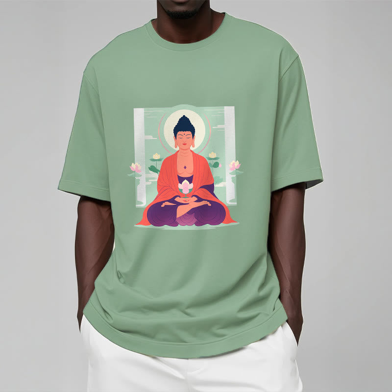Koszulka Buddha Stones Kamienie Lotos Medytacja Budda T-shirt - image 16