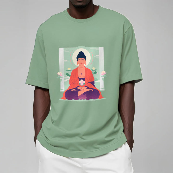 Koszulka Buddha Stones Kamienie Lotos Medytacja Budda T-shirt - image 16