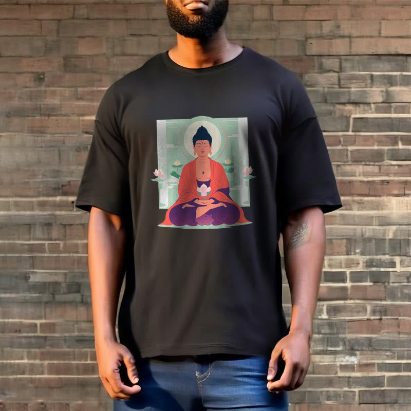 Koszulka Buddha Stones Kamienie Lotos Medytacja Budda T-shirt - image 9