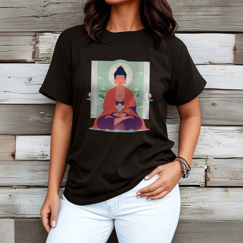 Koszulka Buddha Stones Kamienie Lotos Medytacja Budda T-shirt - image 10