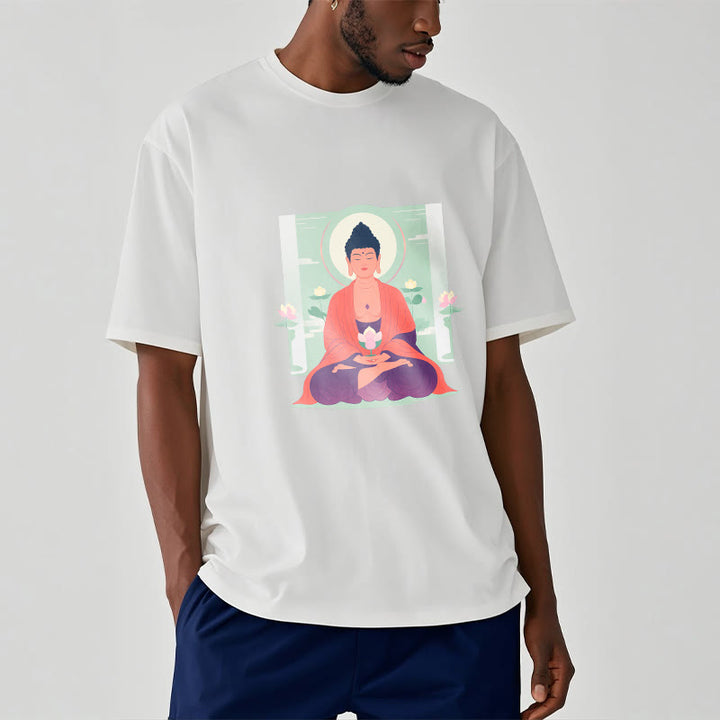Koszulka Buddha Stones Kamienie Lotos Medytacja Budda T-shirt - image 3