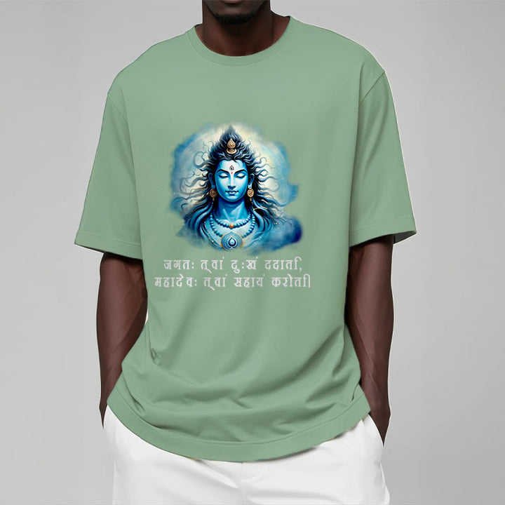 Buddha Stones Sanskryt Mahadev Przychodzi Ci Z Pomocą Koszulka T-shirt - image 15