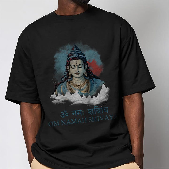 Koszulka z kolorowymi chmurami w sanskrycie OM NAMAH SHIVAYA Buddha Stones - image 1