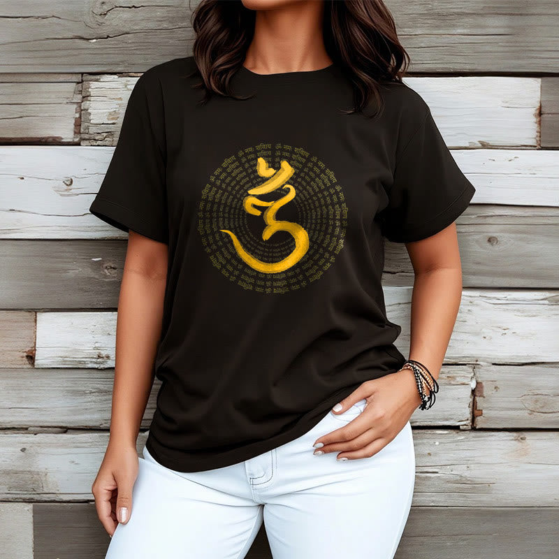 Buddha Stones 108 OM NAMAH SHIVAYA Mantra Sanskryt Tee - image 5