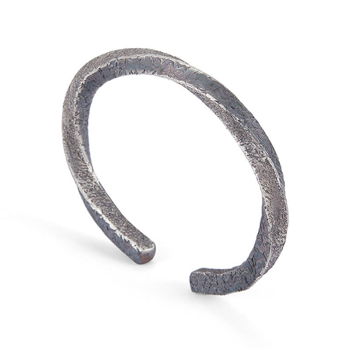 Buddha Stones Retro 999 Srebro Sterlingowe Pętla Möbiusa Wieczna Miłość Mankiet Bransoletka Bangle